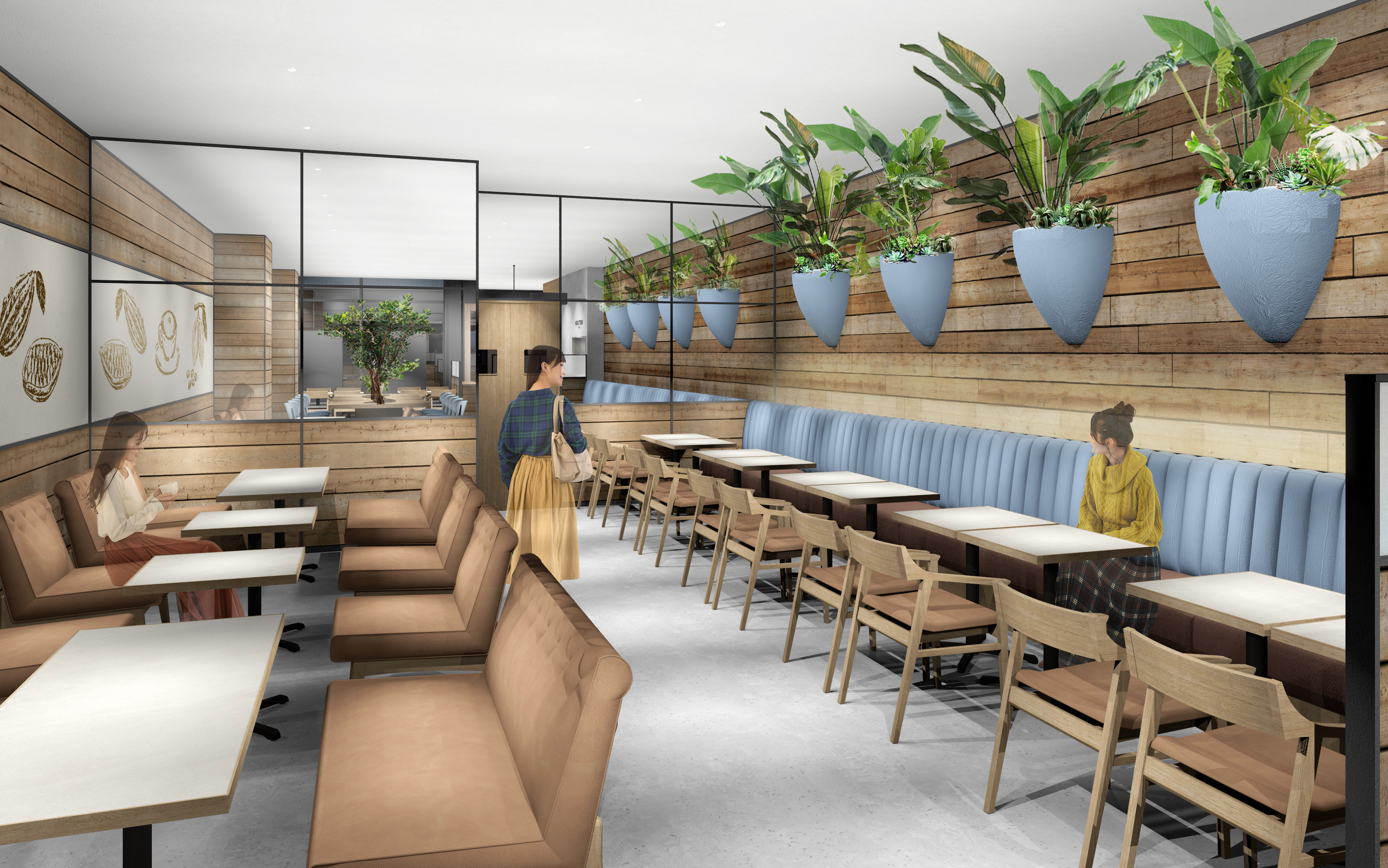 ゴディバカフェの店内画像